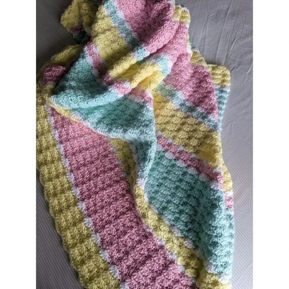 Handmade Crochet Crib Baby Blanket 50
